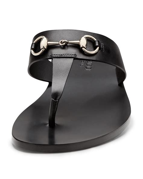 gucci leather horsebit thong|Women's thong sandal with Horsebit .